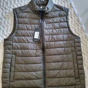 Hugo Boss Men's Olive Quilted Vest